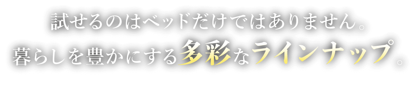 豊富なラインナップ